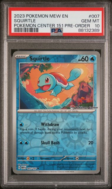 PSA 10 Squirtle Pokemon Center Preorder