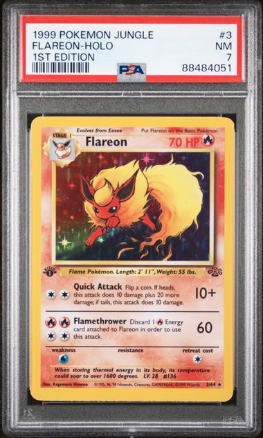 1st edition Jungle Flareon PSA 7