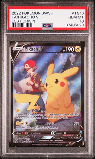 Pikachu V TG16 PSA 10