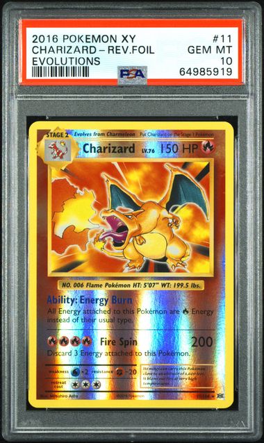 Charizard Evolutions Reverse holo PSA 10