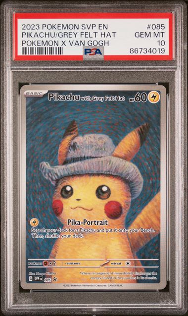 Pikachu/Grey Felt Hat PSA 10