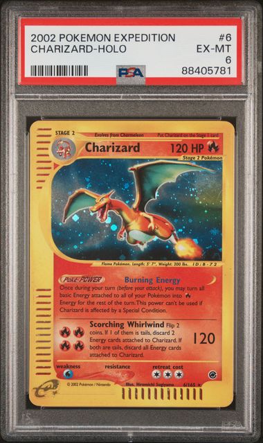 Expedition Holo Charizard PSA 6